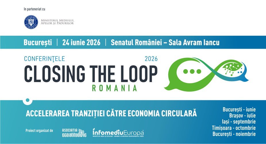 Closing the Loop Romania 2026 – Accelerarea tranziției către economia circulară - 24 iunie 2026, la Senatul României – Sala Avram Iancu, București